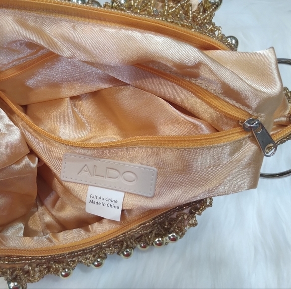 Aldo Beaded Sparkly Gold Purse - Picture 8 of 15